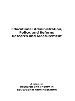 cover image of Educational Administration, Policy, and Reform